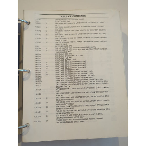 New Holland TN60A TN70A Tractors Service Parts Catalog Complete Binder
