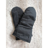 Vintage Black Alaska Wear Leather Mittens Size L Cowhide Soft Durable Usa Made