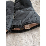 Vintage Black Alaska Wear Leather Mittens Size L Cowhide Soft Durable Usa Made
