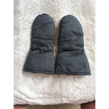 Vintage Black Alaska Wear Leather Mittens Size L Cowhide Soft Durable Usa Made