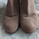 Franco Sarto Brown Suede Buckle Detailing Heeled Ankle Booties Size 8.5