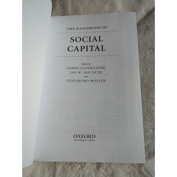 The Handbook of Social Capital Guglielmo Wolleb Jan Deth Castiglione 2008 HC