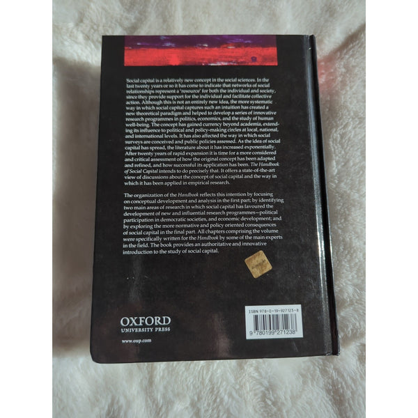 The Handbook of Social Capital Guglielmo Wolleb Jan Deth Castiglione 2008 HC