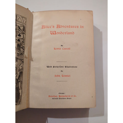 1887 Circa Alice’s Adventures in Wonderland Lewis Carroll Tenniel Illustrated HC