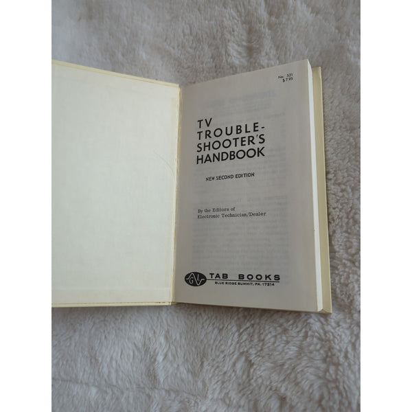 Vtg TV Trouble-Shooter's Handbook New 2nd Edition 1969 TAB Books #521 HC