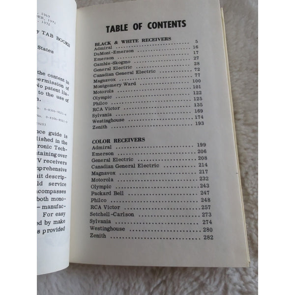Vtg TV Trouble-Shooter's Handbook New 2nd Edition 1969 TAB Books #521 HC