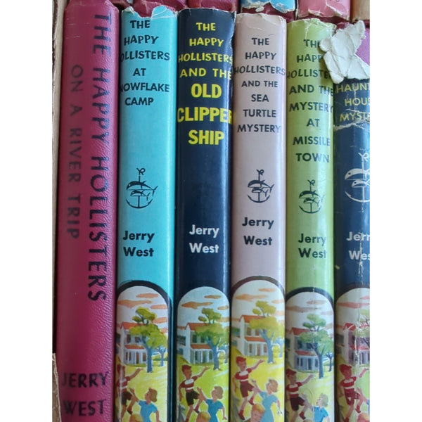 Happy Hollisters 32 Book Set Lot Hardcover Most With DJ Jerry West Doubleday Vtg