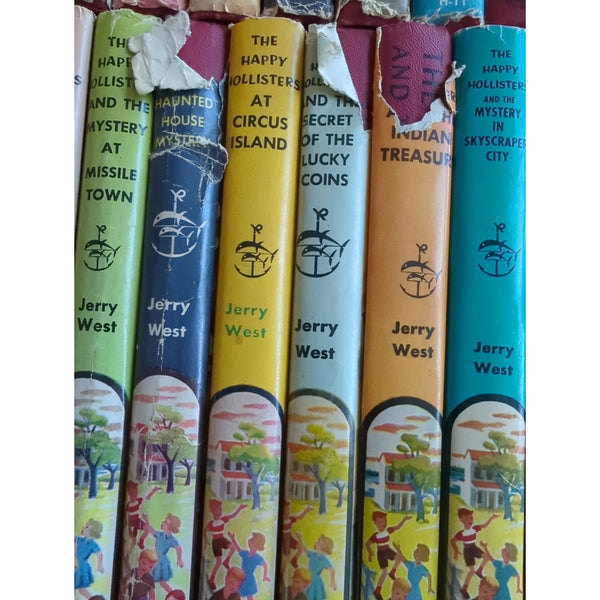 Happy Hollisters 32 Book Set Lot Hardcover Most With DJ Jerry West Doubleday Vtg