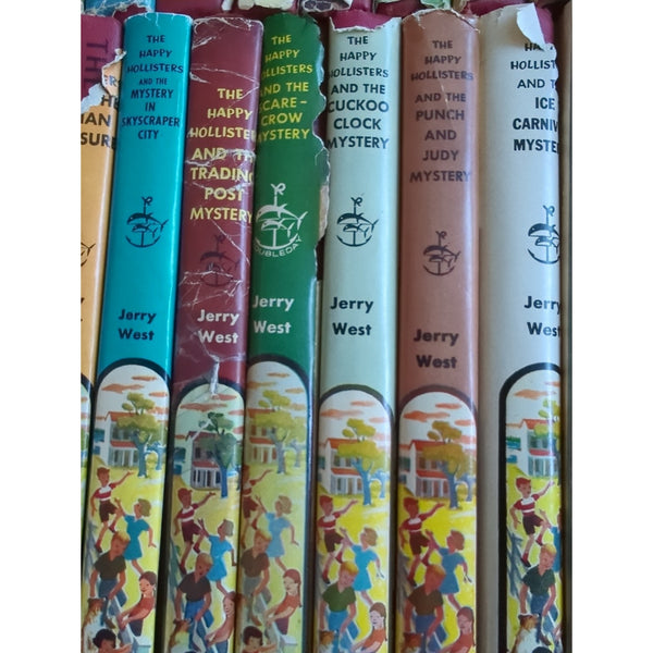 Happy Hollisters 32 Book Set Lot Hardcover Most With DJ Jerry West Doubleday Vtg