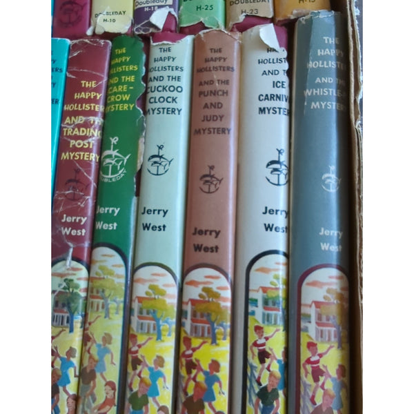 Happy Hollisters 32 Book Set Lot Hardcover Most With DJ Jerry West Doubleday Vtg
