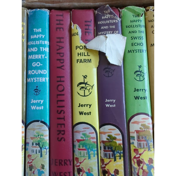 Happy Hollisters 32 Book Set Lot Hardcover Most With DJ Jerry West Doubleday Vtg