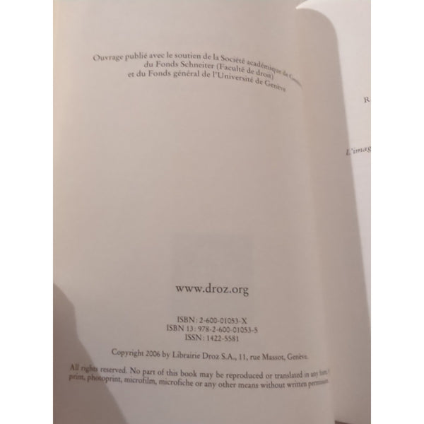 La Justice Dans Ses Decors Christian Nils Robert Libraries Droz 2006 SC