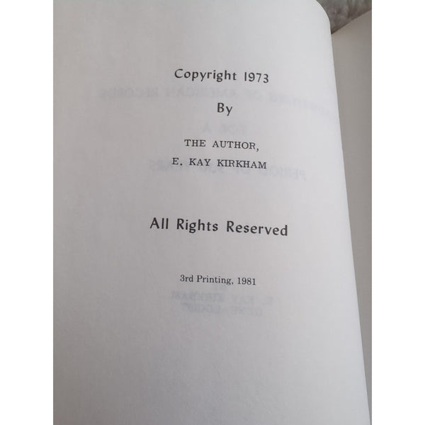 The Handwriting of American Records For a Period of 300 Years  Kay Kirkham 1981