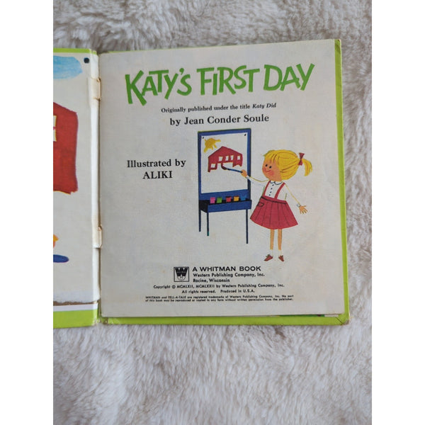 Katy’s First Day A Going To School Story 1962 Tell-A-Tale Vintage Whitman HC