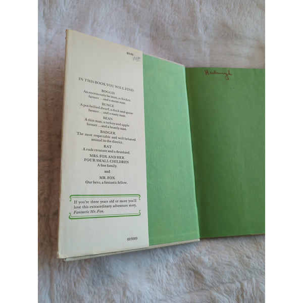 ROALD DAHL Fantastic Mr. Fox  Knopf 1970 FIRST EDITION STATED HC DJ Vtg Chaffin