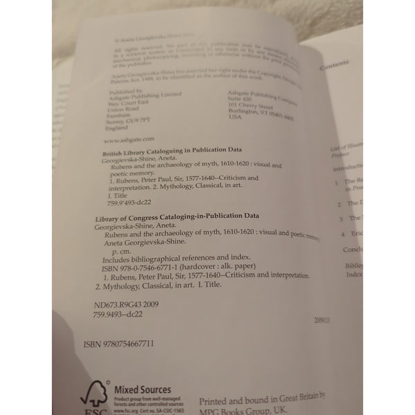 RUBENS AND THE ARCHAEOLOGY OF MYTH 1610-1620 Aneta Georgievska Shine HC DJ 2009