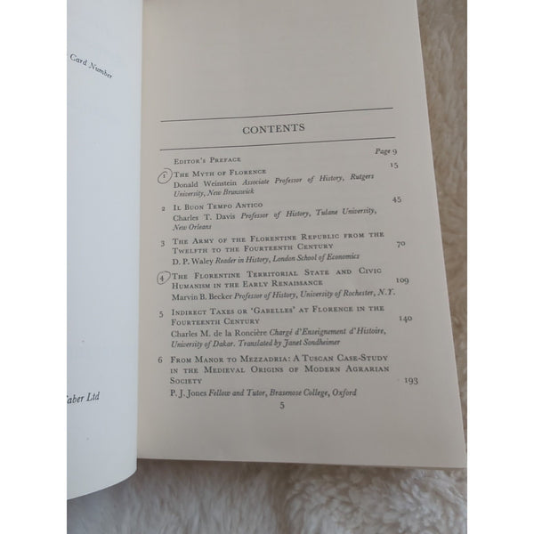 RUBINSTEIN, NICOLAI Florentine studies politics and society in Renaissance HC DJ