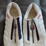Vintage K-Swiss K Swiss Men's White Leather Slipon Low Top Sneakers Size 13 Rare