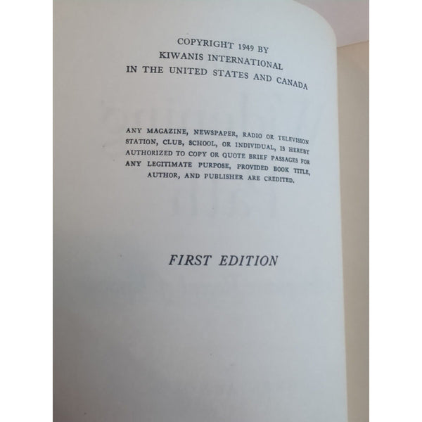 The Widening Path An Interperative Record of Kiwanis Oren Arnold 1949 Signed HC