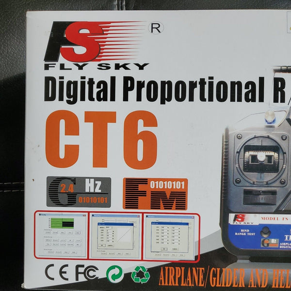 FlySKY FS 6CH 2.4G FS-CT6B RC Transmitter & Receiver Remote Controller 6 Channel