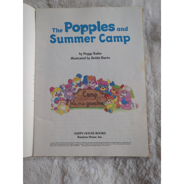 Vintage 1987 Random House The Popples and Summer Camp Children’s Paperback