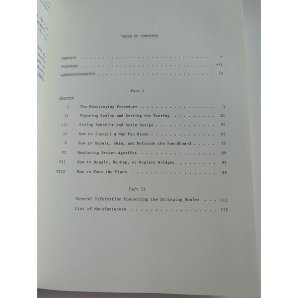 A Guide to Restringing by John W Travis 1982 HC Vtg Piano 2nd Edition Eaton