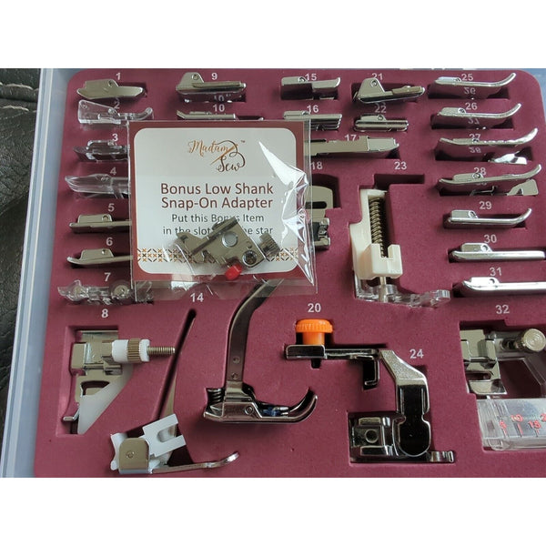 Madam Sew Presser Foot Set 32 Piece Set | The ONLY Sewing Machine Presser Foot