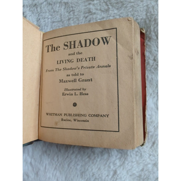 1940 THE SHADOW AND THE LIVING DEATH The BETTER LITTLE BOOK #1430 Vtg Whitman