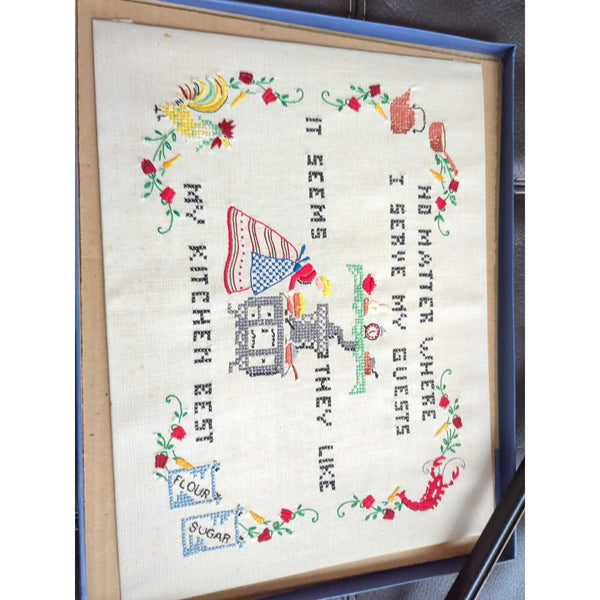 Rare VTG 1960s “Cross Stitch Sampler” Bucilla Creative Needlecraft Kit #1693
