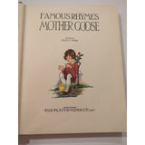Watty Piper FAMOUS RHYMES MOTHER GOOSE HC Platt And Munk Co 1933 Bit Rough