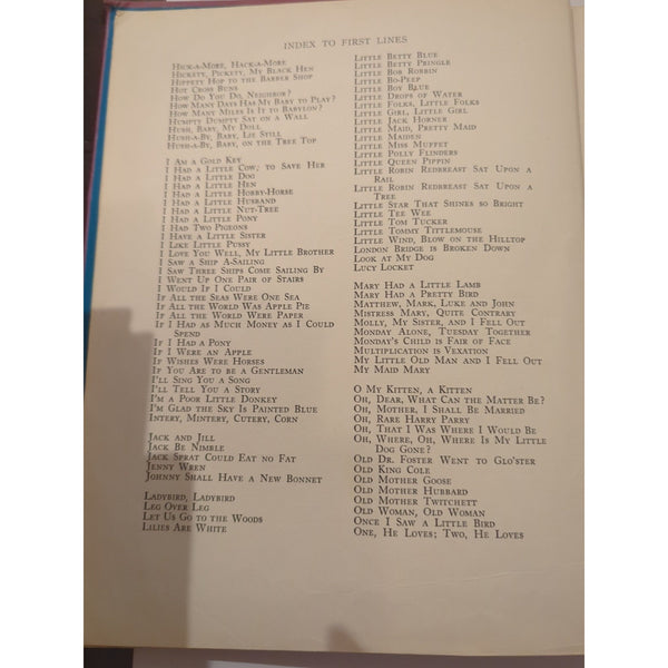 Watty Piper FAMOUS RHYMES MOTHER GOOSE HC Platt And Munk Co 1933 Bit Rough