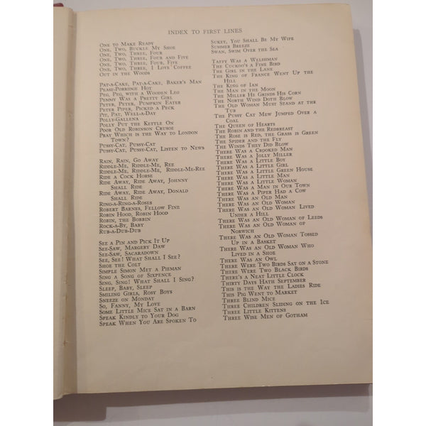 Watty Piper FAMOUS RHYMES MOTHER GOOSE HC Platt And Munk Co 1933 Bit Rough