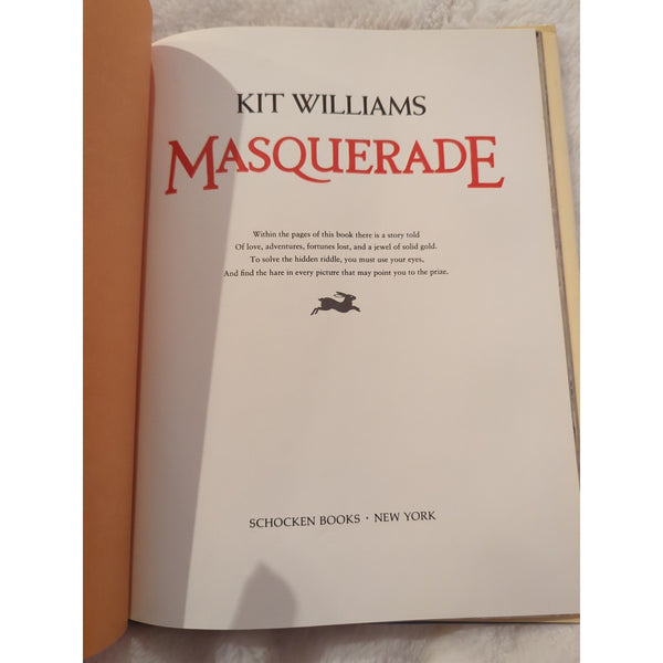 Masquerade 1st Edition 1980 1st Print Treasure Hunt HC DJ Kit Williams Vtg