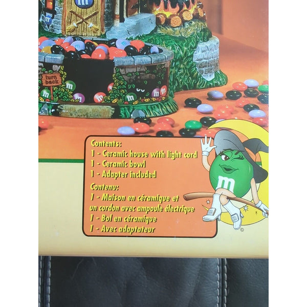 Dept 56 Halloween M&M's Flying Witch's Castle Lighted Candy Dish #59330 NEW