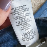 Hudson Medium Wash Lower Rise Bacara Crop Straight Cuffed Blue Jeans Size 25