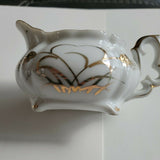 Vintage Lefton Porcelain Creamer, Hand Painted Gold Wheat Pattern, 20120 Japan