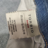 Torrid Mid Rise Distressed Boyfriend Fit Blue Jeans Size 10