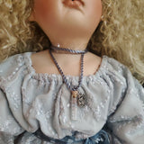 Master Piece Gallery 22” Tori Linda VALENTINO MICHEL PORCELAIN DOLL Blue Wings