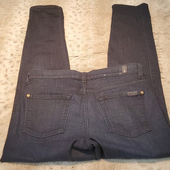 7 For All Mankind Dark The Slim Cigarette Jeans Size 28