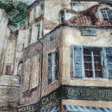 MWW Cafe de la Place French City Landscape Decor Woven Wall Tapestry 50x70 NWT