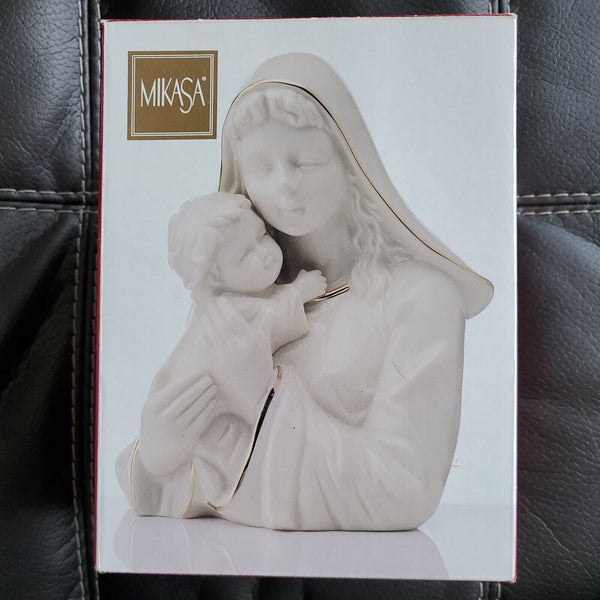 Mikasa Porcelain Madonna and Child Figurine #FK001-951 Holiday Elegance 8"tall