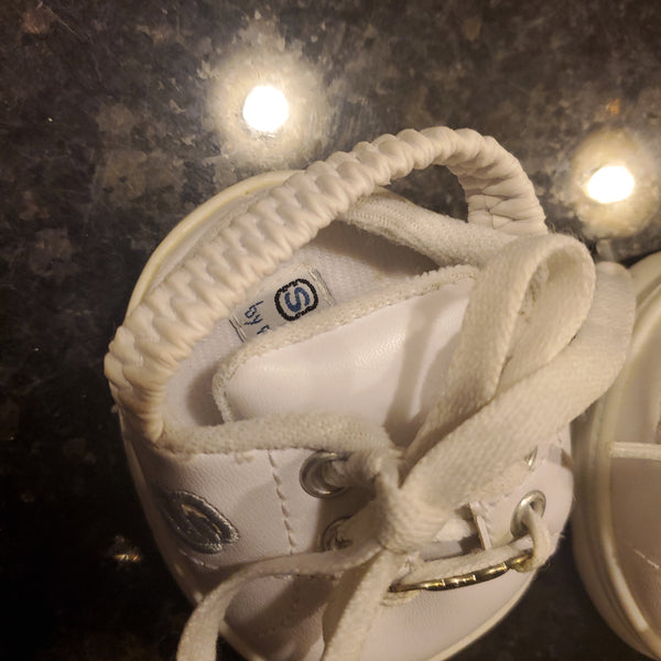 Build A Bear White Skecher Tennis Shoes w Heart Accent