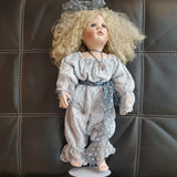 Master Piece Gallery 22” Tori Linda VALENTINO MICHEL PORCELAIN DOLL Blue Wings