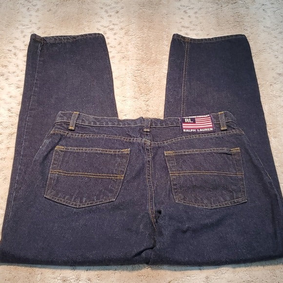 Polo Ralph Lauren High Rise Dark Straight Leg Jean Size 10