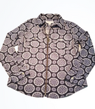 Michael Michael Kors Blue Paisley Print Blouse Size M