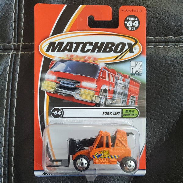 Matchbox 2002 Rescue Rookies #64 of 75 Fork Lift Orange New Release 95256