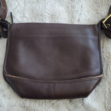 Vintage Coach Patricia's Legacy Back Dark Brown Leather Front Flap Crossbody Bag