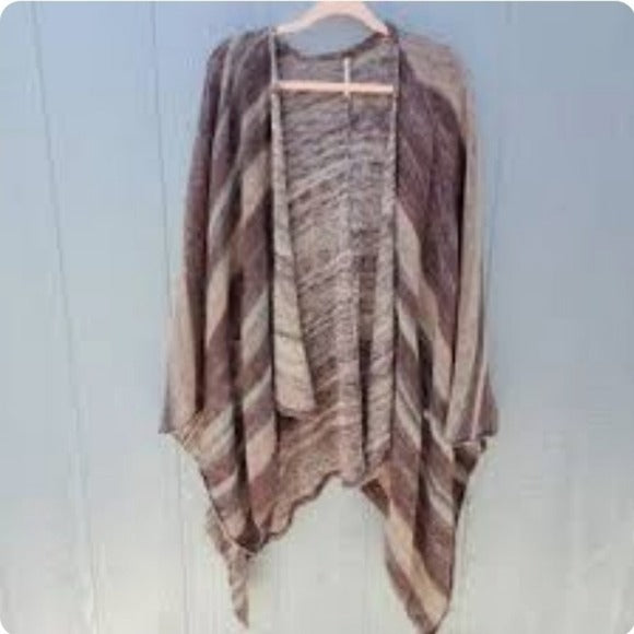 Free People Drape Open Front Boho Sweater Vest Size S