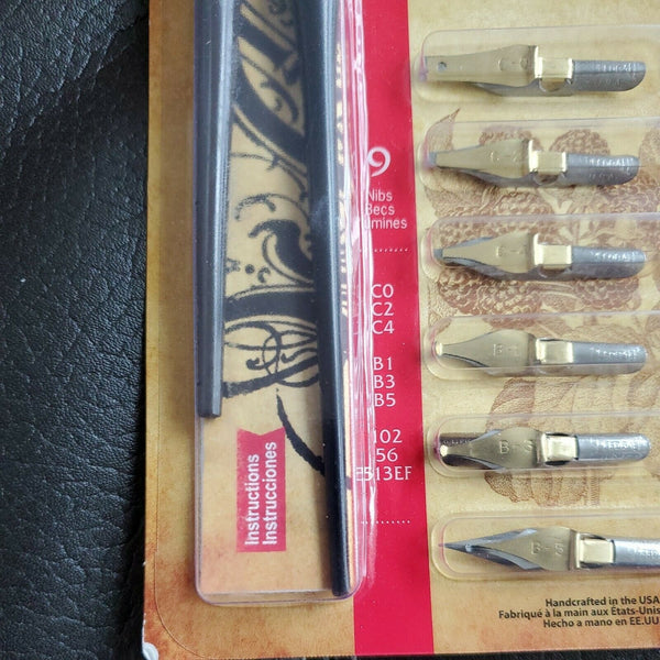 Speedball No. 5 Artists Pen Set - 2 Penholders w/ 6 Nibs, 3 Pen Tips