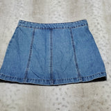 Altar'd State Denim Blue Jean Mini Skirt w Zipper Accent Size S